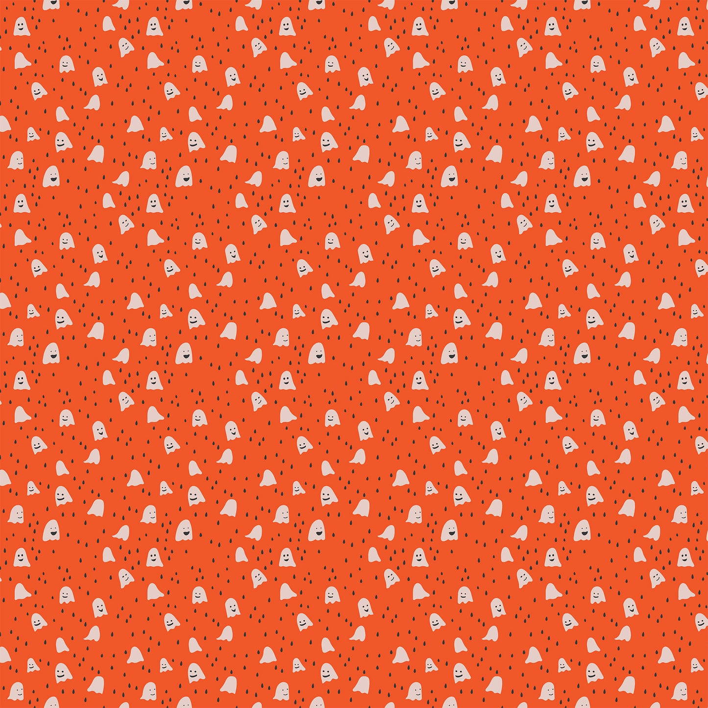 Manufacturer: Figo Fabrics Designer: Dana Willard Collection: Ghosttown Print Name: Ghosts in Orange Material: 100% Cotton Weight: Quilting  SKU: 90521-56 Width: 44 inches