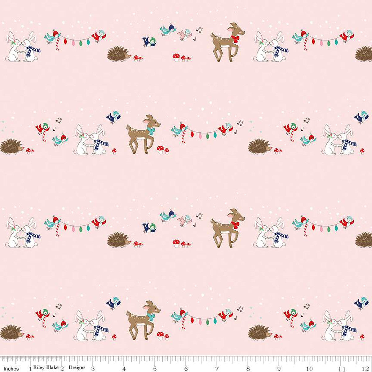 Manufacturer: Riley Blake Designs Designer: Tasha Noel Collection: Pixie Noel 2 Print Name: Animals in Pink Material: 100% Cotton  Weight: Quilting  SKU: C12111-PINK Width: 44 inches