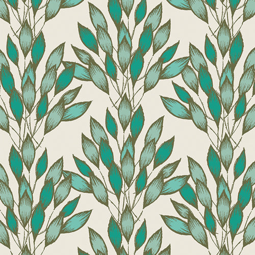 Manufacturer: Art Gallery Fabrics Collection: Haven Designer: Amy Sinibaldi Print Name: Brushed Leaves in Jade Material: 100% Cotton  Weight: Quilting  SKU: HAV16400 Width: 44 inches