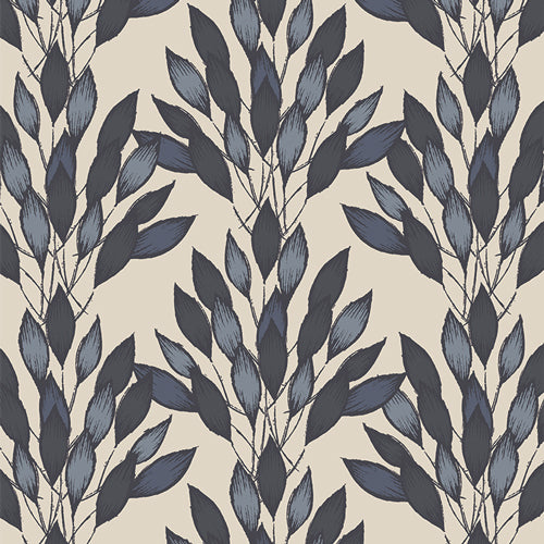 Manufacturer: Art Gallery Fabrics Collection: Haven Designer: Amy Sinibaldi Print Name: Brushed Leaves Gris Material: 100% Cotton  Weight: Quilting  SKU: HAV26400 Width: 44 inches