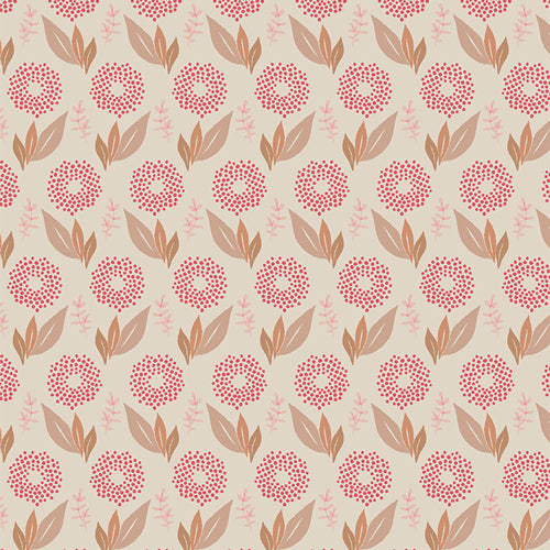 Manufacturer: Art Gallery Fabrics Collection: Haven Designer: Amy Sinibaldi Print Name: Clayflower Sweet Material: 100% Cotton  Weight: Quilting  SKU: HAV26404 Width: 44 inches