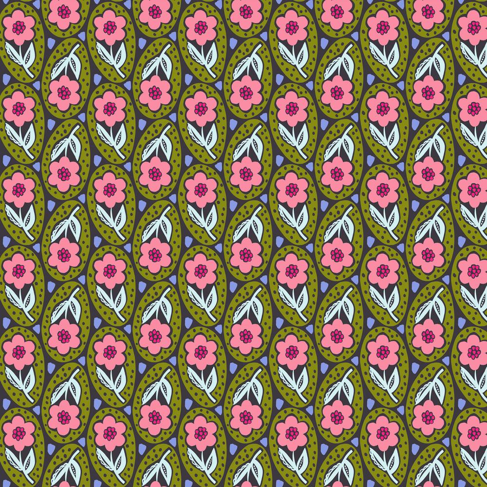 Manufacturer: FreeSpirit Fabrics Designer: Anna Maria Horner Collection: Brave Print Name: Giggle in Olive Material: 100% Cotton  Weight: Quilting  SKU: PWAH197.OLIVE Width: 44 inches