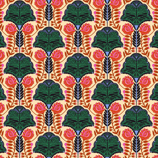 Manufacturer: FreeSpirit Fabrics Designer: Anna Maria Horner Collection: Brave Print Name: Petaloutha in Forest Material: 100% Cotton  Weight: Quilting  SKU: PWAH199.FOREST Width: 44 inches