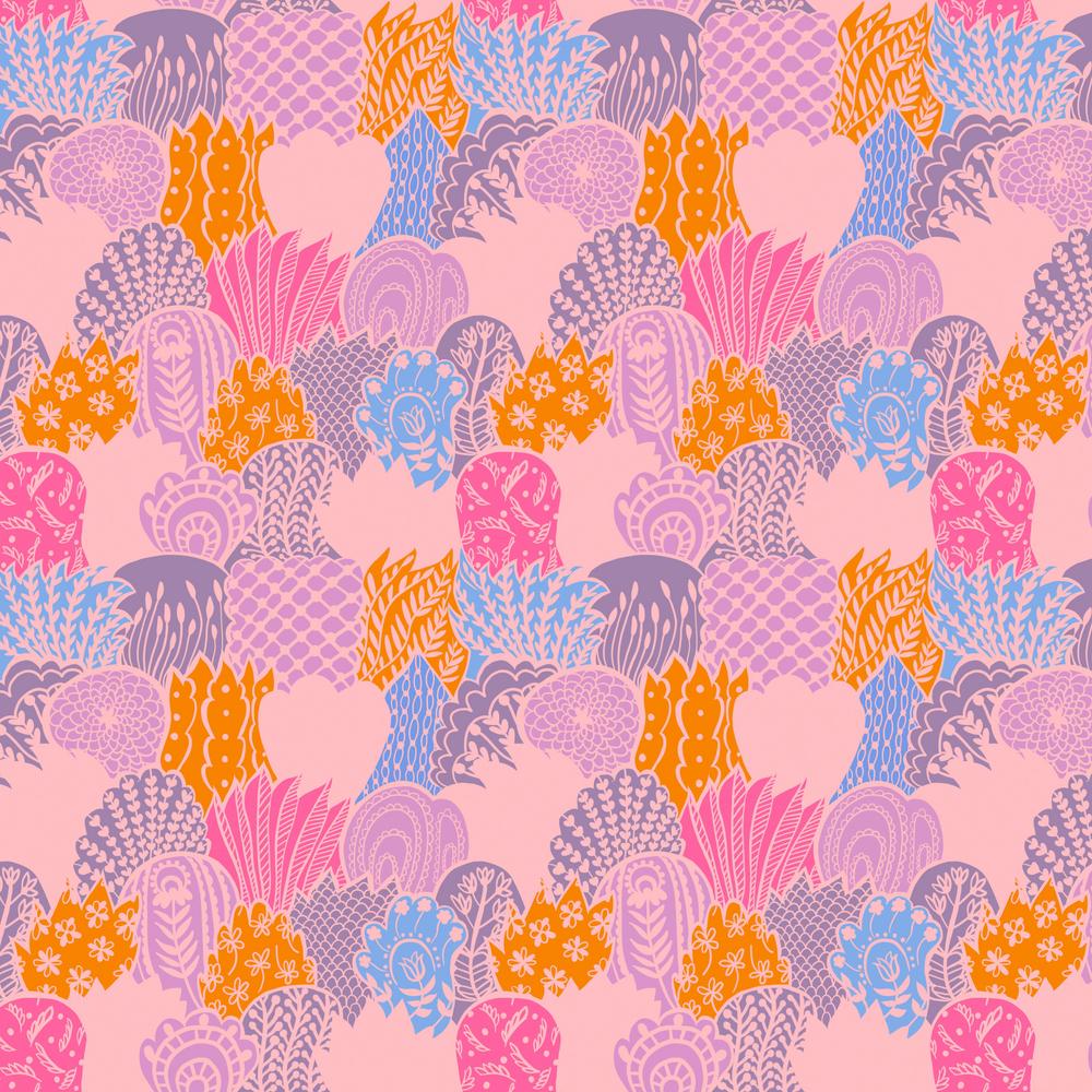 Manufacturer: FreeSpirit Fabrics Designer: Anna Maria Horner Collection: Brave Print Name: Scales in Pink Material: 100% Cotton  Weight: Quilting  SKU: PWAH201.PINK Width: 44 inches
