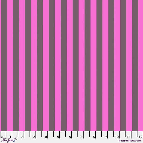 Manufacturer: FreeSpirit Fabrics Designer: Tula Pink Collection: Neon True Colors Print Name: Neon Tent Stripe in Mystic Material: 100% Cotton  Weight: Quilting  SKU: PWTP069.MYSTIC Width: 44 inches