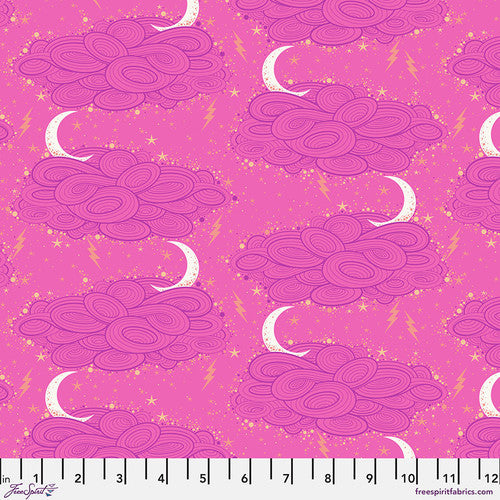 Manufacturer: FreeSpirit Fabrics Designer: Tula Pink Collection: Nightshade {Deja Vu} Print Name: Storm Clouds in Oleander Material: 100% Cotton  Weight: Quilting  SKU: PWTP208.OLEANDER Width: 44 inches