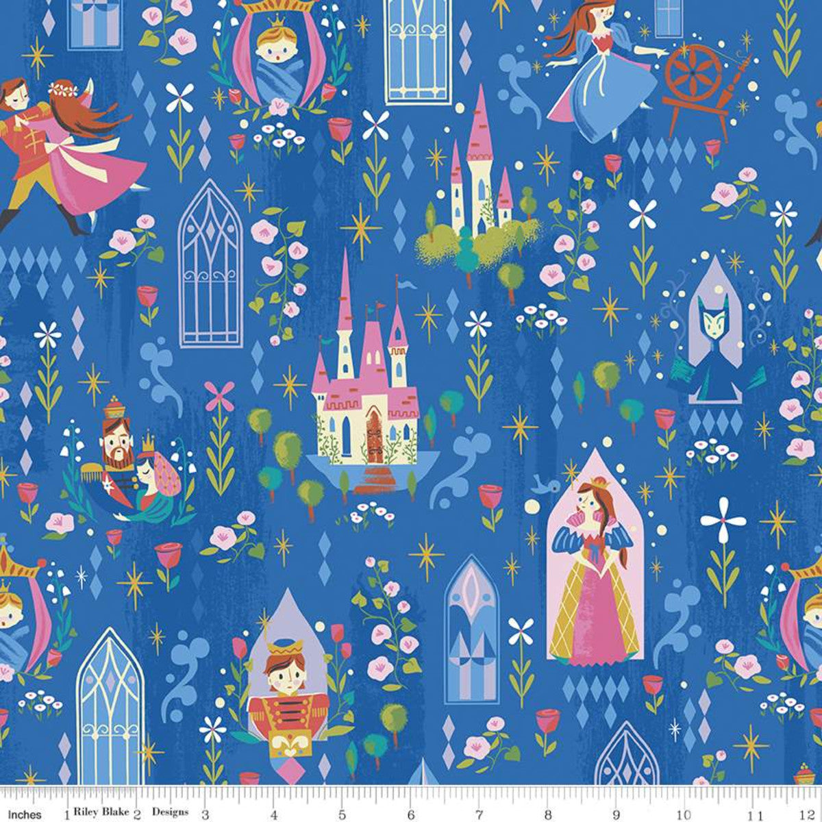 Manufacturer: Riley Blake Designs Designer: Jill Howarth Collection: Little Brier Rose Print Name: Main in Midnight Sparkle Material: 100% Cotton  Weight: Quilting  SKU: SC11070-MIDNIGHT Width: 44 inches