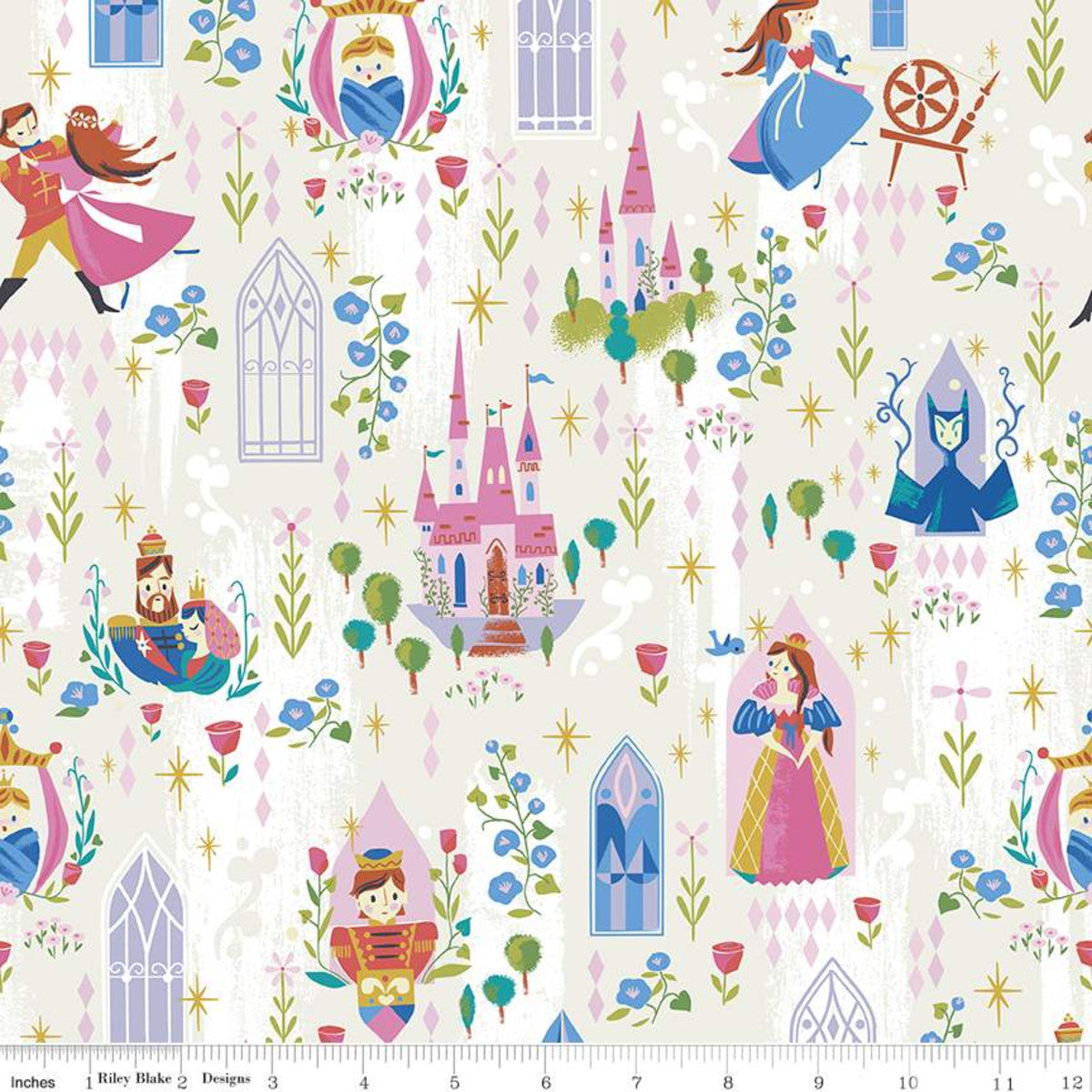 Manufacturer: Riley Blake Designs Designer: Jill Howarth Collection: Little Brier Rose Print Name: Main in Parchment Sparkle Material: 100% Cotton  Weight: Quilting  SKU: SC11070-PARCHMENT Width: 44 inches