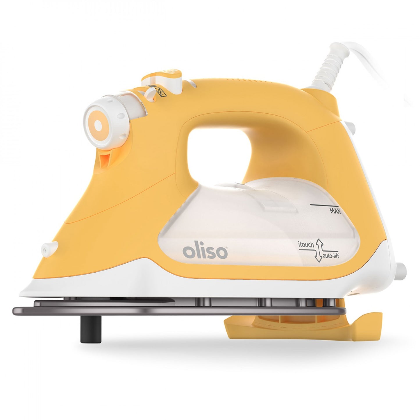 Oliso’s iconic SmartIron just got smarter! The new TG1600Pro Plus still features Oliso’s most-loved patented iTouch technology. Simply touch the handle and the iron lowers, ready to work. Take your hand off and the patented scorch guards lift the iron off the board preventing scorches, burns, and tipping. It’s not only safer, but it also saves time as well as your wrists!