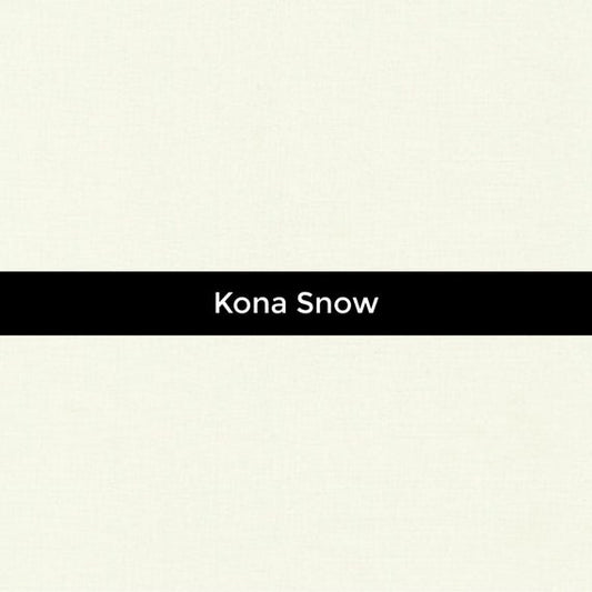 Manufacturer: Robert Kaufman Designer: Robert Kaufman Fabrics Collection: Kona Cotton Solids Print Name: Snow Material: 100% Cotton  Weight: Quilting  SKU: K001-1339 Width: 44 inches