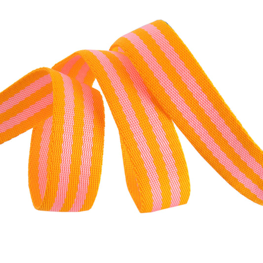 Tula Pink 1" Nylon Webbing by Renaissance Ribbons.  Webbing is SOLD BY THE YARD.